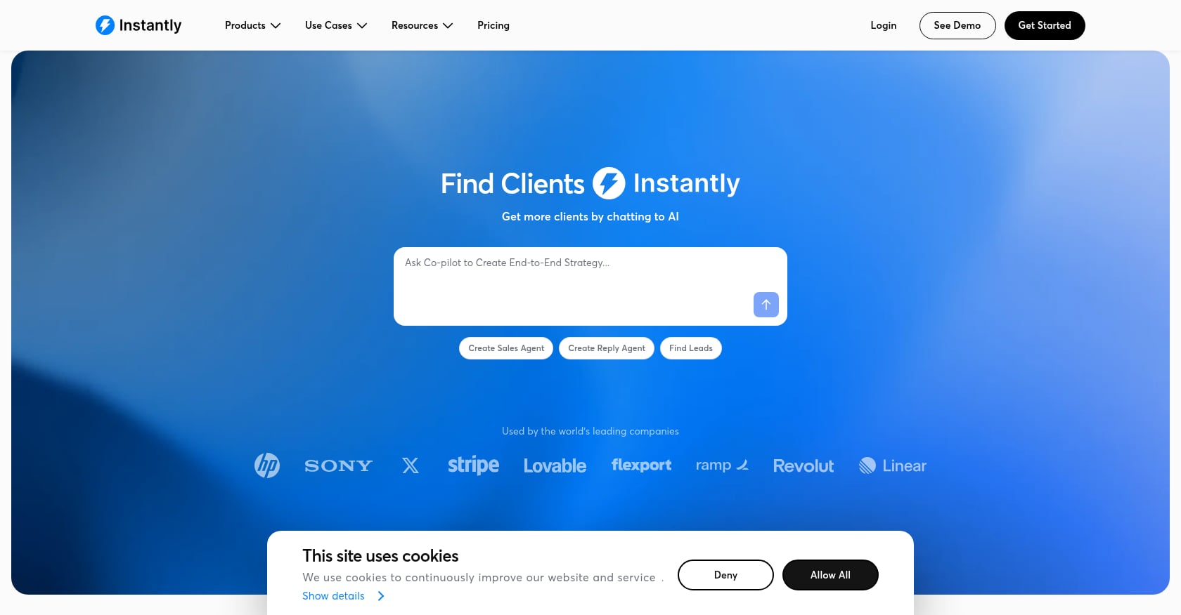 Lead Database: Instantly's Unique Advantage Screenshot