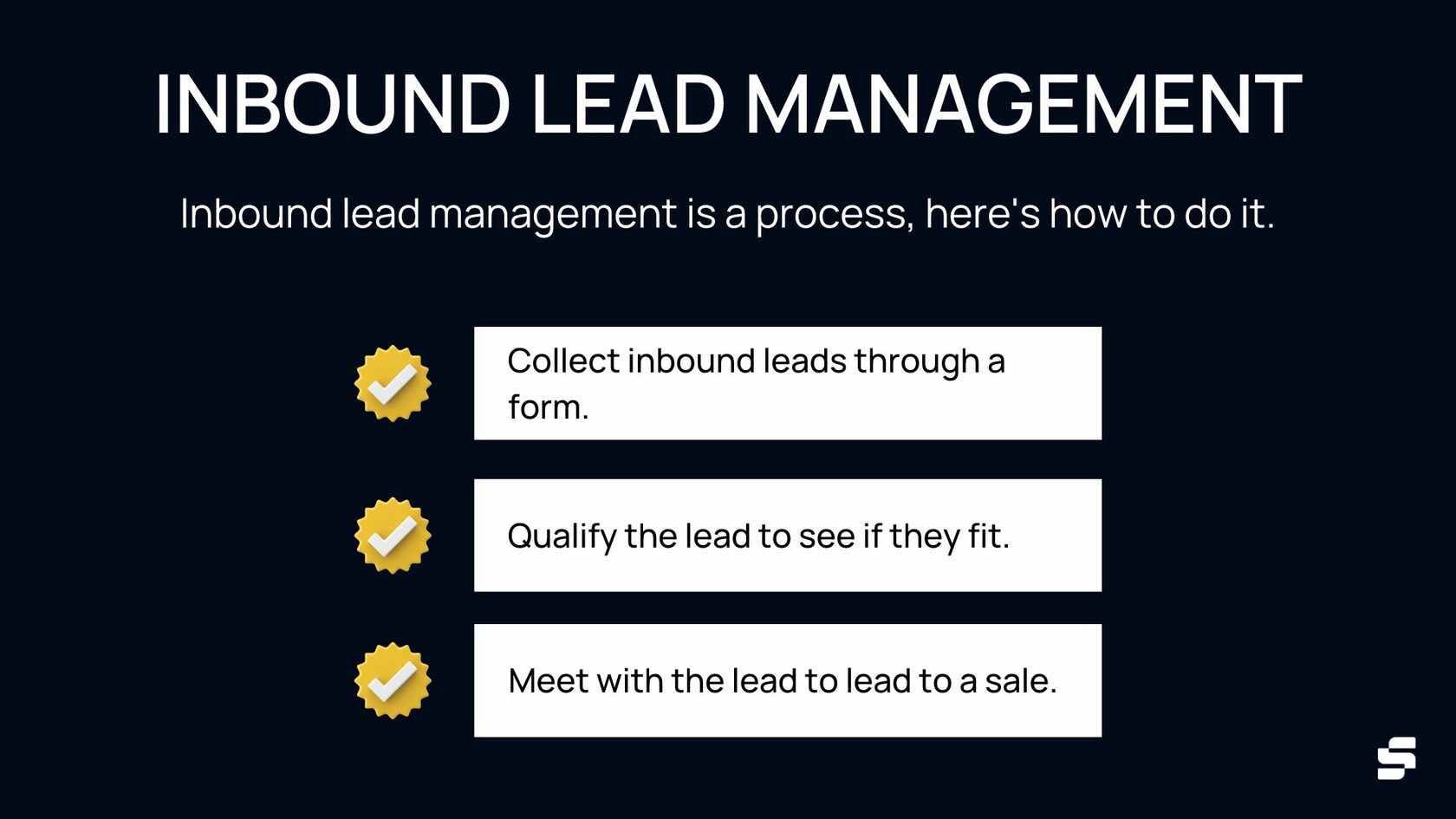 Inbound lead management infographic